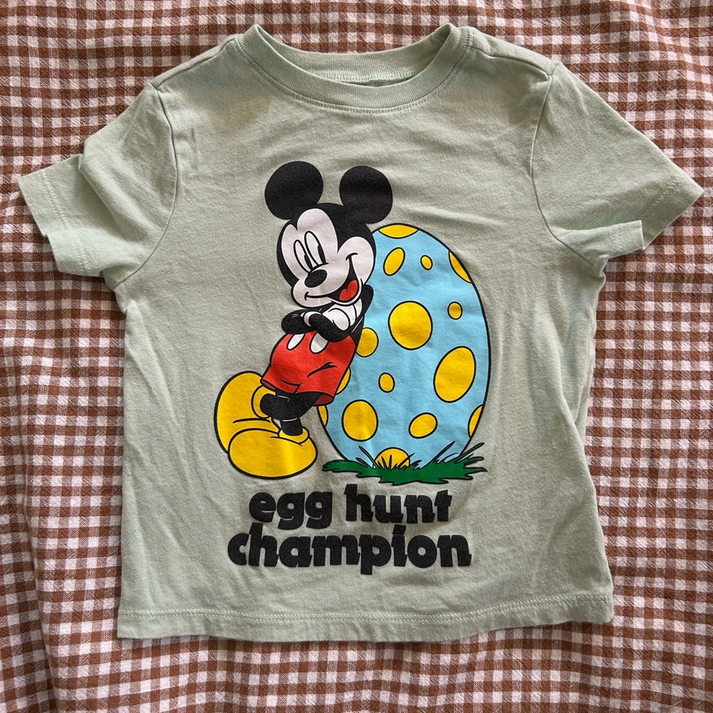 Disney Kids Green Mickey Mouse T-Shirt